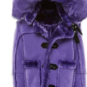 Purple shearling Coat